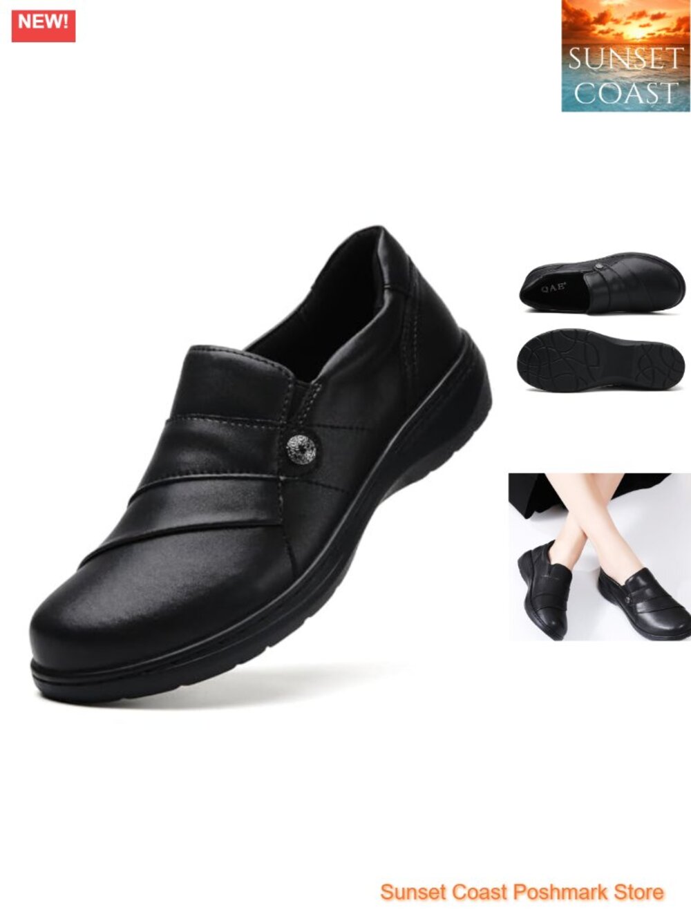 Women's Orthopedic Penny Loafers Comfortable Slip-Ons Work Flats